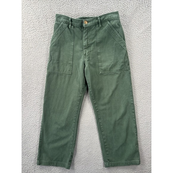 Big Bud Press Pants - Big Bud Press Work Pants Womens Petite Medium High Waisted Straight Leg Green